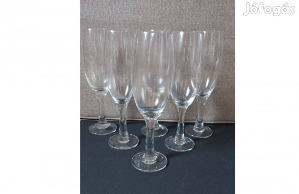 6 db pezsgős pohár