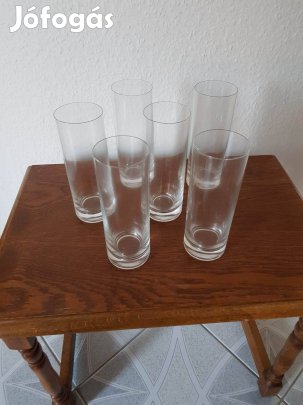 6 db pohár 340 ml 17,6 cm üveg pohár 1800 Ft