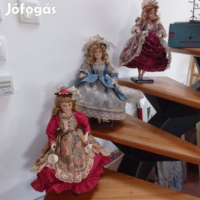 6 db régi viktoriánus számozott baba 