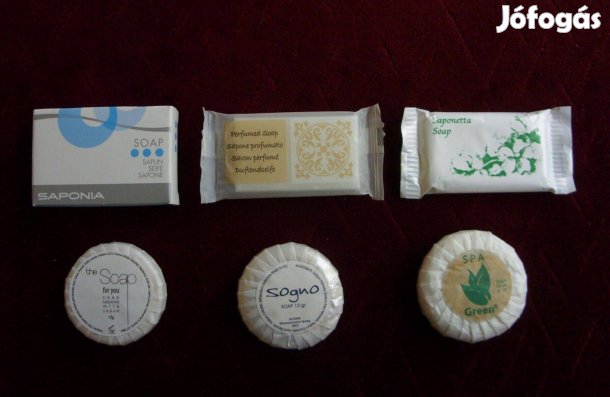 6 db szállodai mini szappan együtt