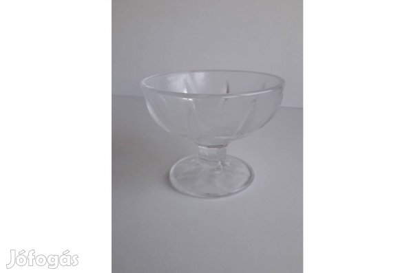 6 db talpas üveg fagylalt kehely új_