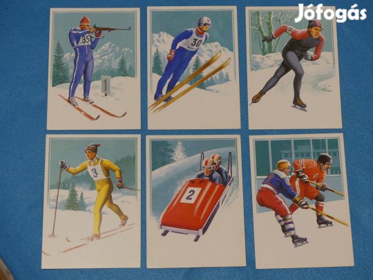 6 db téli olimpia (Calgary)-képeslap