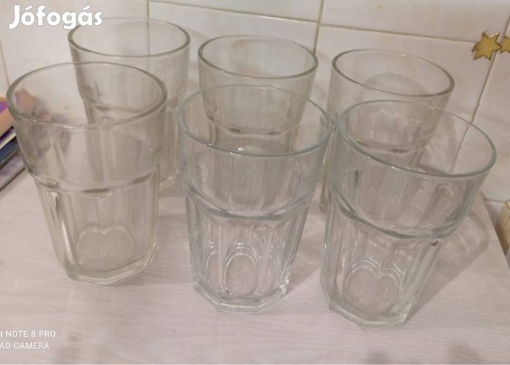 6 db üdítős pohárkészlet 4 dl-es