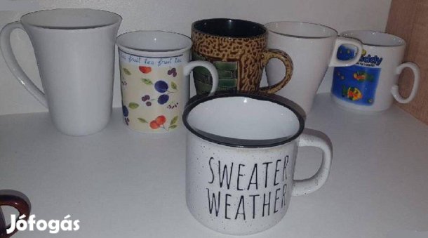 6 db újszerű bögre költözés miatt eladó!