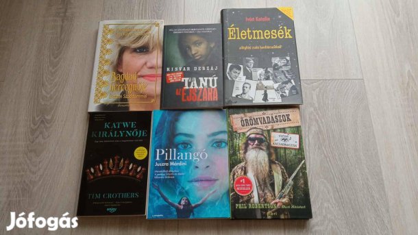 6 db újszerű olvasatlan életrajzi könyv együtt 2000 Ft