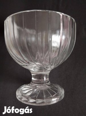 6 db üveg fagyis pohár, kehely
