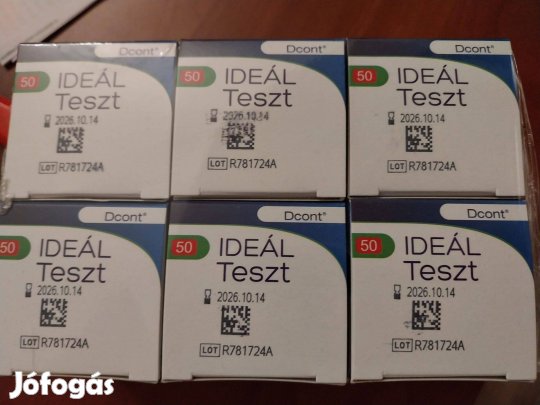 6 doboz Ideál tesztcsík egyben eladó