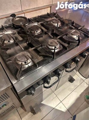 6 égőfejes gázfőző 1 év garanciával