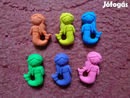 6 féle sellő radír 400ft/db