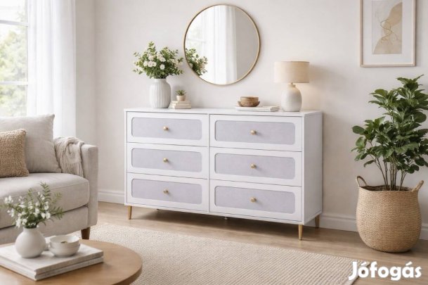 6 fiókos komód. 110 cm