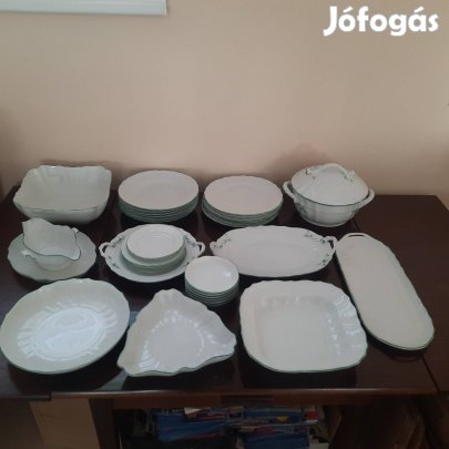 6 személyes Fehér Herendi porcelán étkészlet eladó 