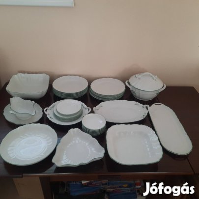 6 személyes Fehér Herendi porcelán étkészlet eladó 