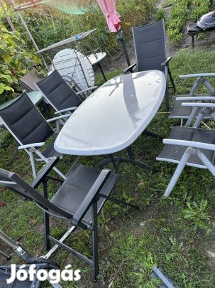 6 személyes kerti bútor