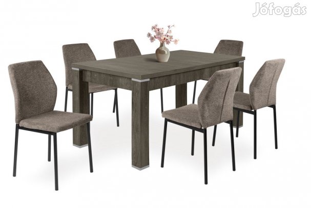 6 személyes kibővíthető étkezőgarnitúra 6 db székkel E32382