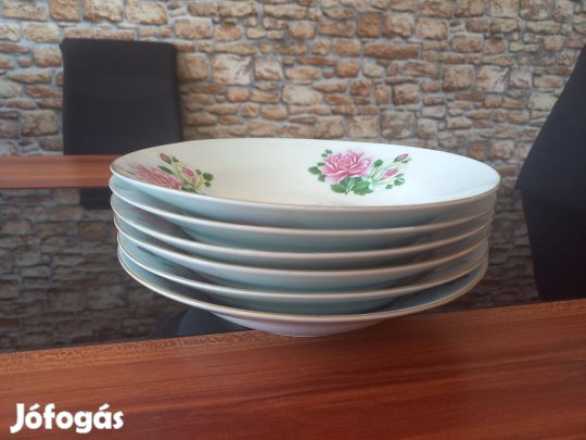 6db Kinai porcelán mély tányérkészlet
