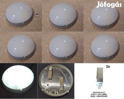 6db LED lámpa - nagy méretű, kültéri - beltéri, mennyezeti - oldalfali
