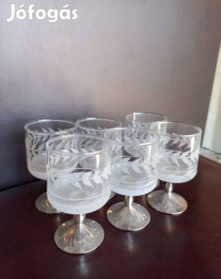 6db fém talpas pohár eladó