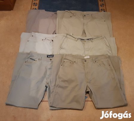 6db homok/bézs/ekrü ffi vászonnadrág Dockhouse, stb. 34 (36) / 30 (32)