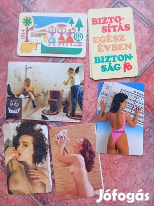 6db különböző retro zsebnaptár egyben hibátlanok