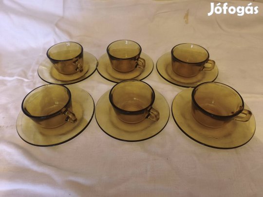 6db-os retro kávés csésze szett
