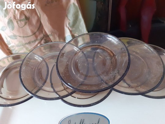 6db retro jénai üveg csésze alátét