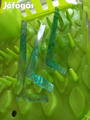 6mm vastag csiszolt kis üvegtáblák 3 db egybe 5x15cm