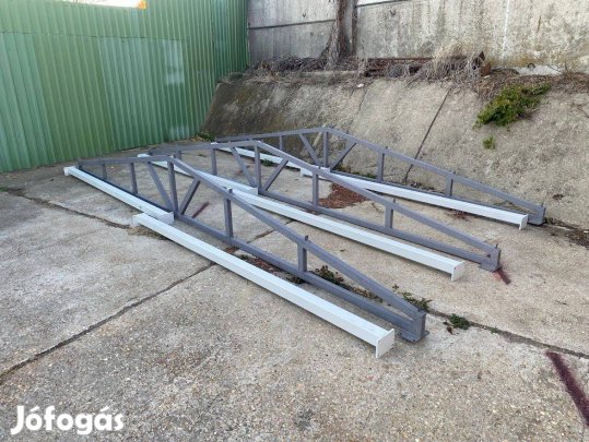 6x8 méteres sátortetős csarnok váz vasváz garázsváz eladó készletről