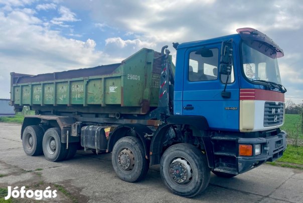 6x8 összkerék Billencs, Multilift, Konténeres MAN 35.422