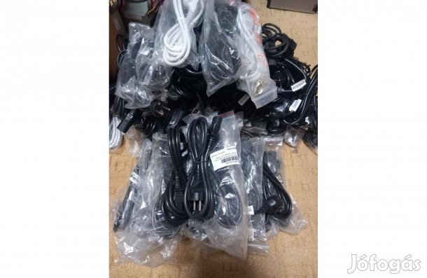 72 db vadonatúj 230 V-os számítógép PC tápkábel egyben eladó!