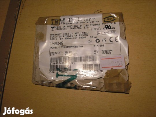 7453 IBM IC35L040Avvn07-0 HDD elektronika H68873 B 36H6419 01