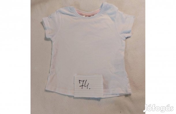 74-es kislány trikó, fehér, új, címkés