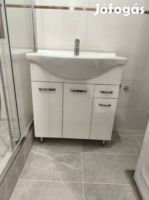 75 cm fürdőszobai szekrény mosdóval 