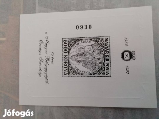 75 éves a MABÉOSZ Fordított Madonna Fekete nyomat emlékív