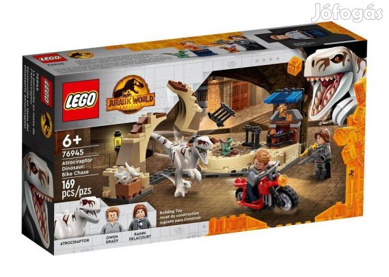 76945 LEGO Jurassic World - Atrociraptor dinoszaurusz motoros üldözés
