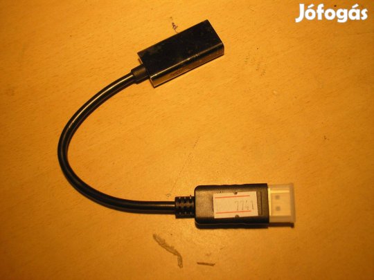 7741 DP Display Port -> HDMI átalakító kábel 20cm