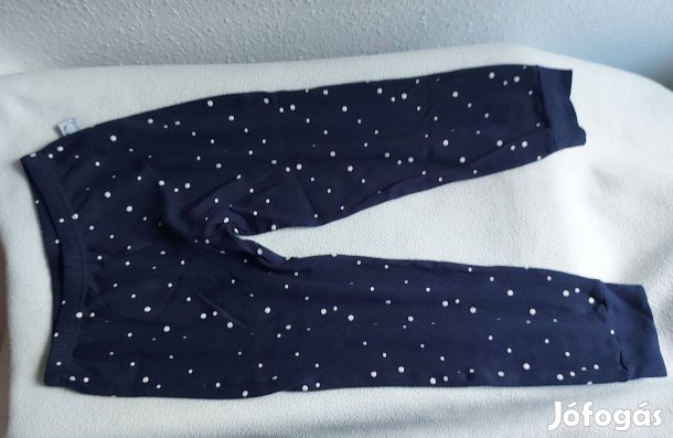 7-8 éves kislánynak sötétkék alapon fehér pöttyös nadrág