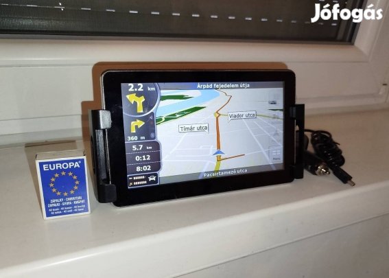 7" GPS , navigáció 2025. májusi Magyarország térképpel 
