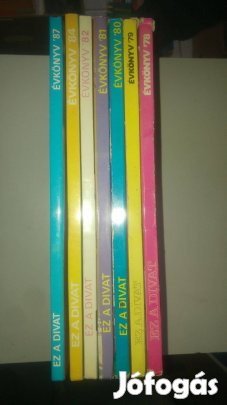 7 db Ez a divat Évkönyv ('78- '82, '84 és '87)