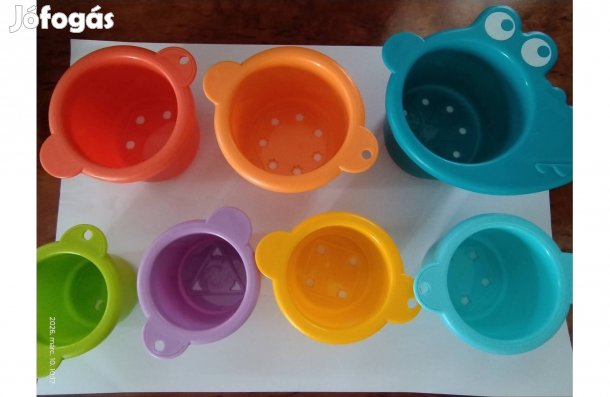 7 db os baba gyerek fürdőpoharak játék eladó