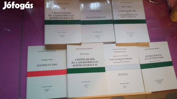 7 db régi jogi szakkönyv együtt 3000 Ft