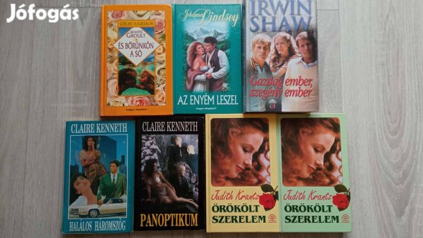 7 db romantikus könyv együtt 2200 Ft