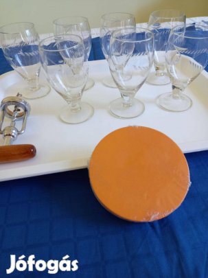 7 db talpas pohár + kellékek eladók