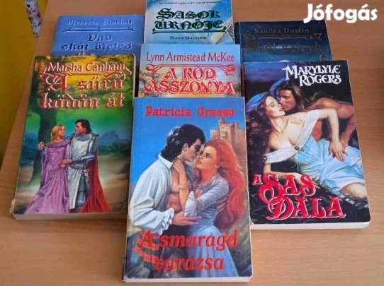 7 kötetes romantikus regény/ könyvcsomag
