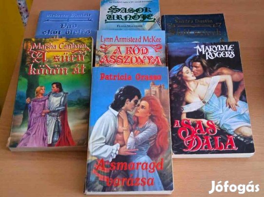 7 kötetes romantikus regény/ könyvcsomag