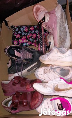 7 pár lány cipő bakancs gumicsizma 33,5 34