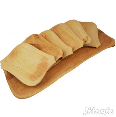 7 részes fatányér készlet 60cm fa kínálóval