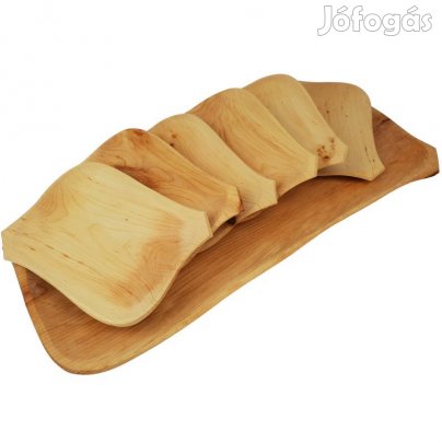7 részes fatányér készlet 60cm fa kínálóval