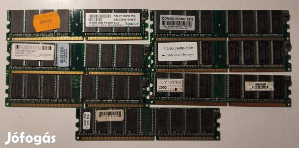 7 x 256MB DDR1 Pc Ram egyben + sd Ramok