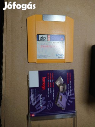 7db Iomega zip 100 lemez és tartó