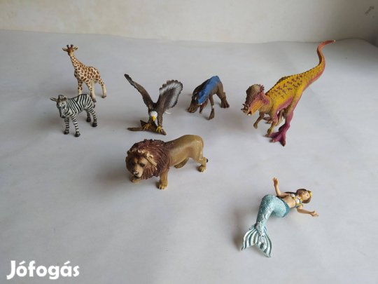 7db-os Schleich zebra zsiráf sellő oroszlán sas dino sárkány csomag
